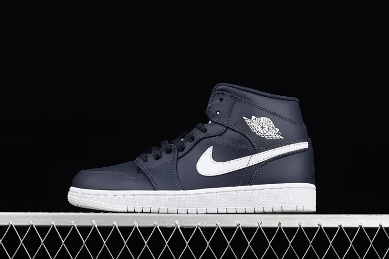 All categories Air Jordan Jordan series basketball shoes Air Jordan 1 Mid Air Jordan 1 Mid SE AJ1 Joe 1 dark blue China basketball shoes 554724-402